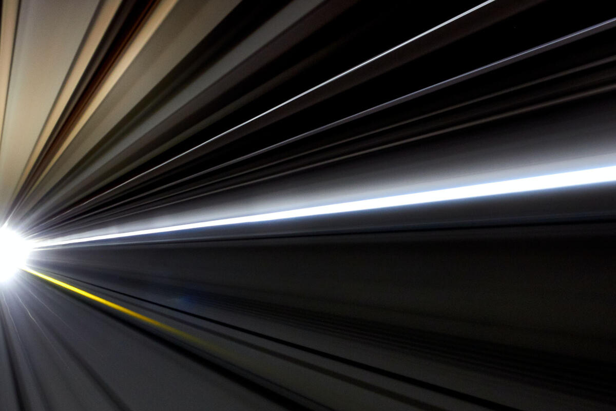 Abstract speed image with glare
