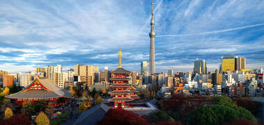 City overview, Sensoi temple in Japan