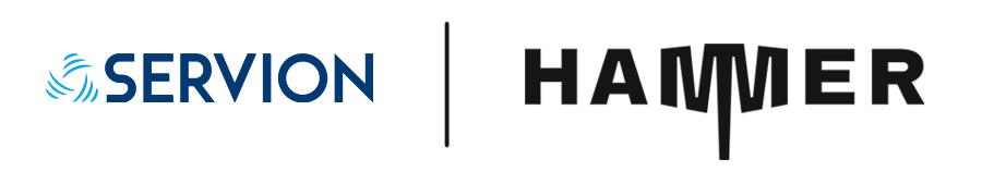Servion and Hammer logos
